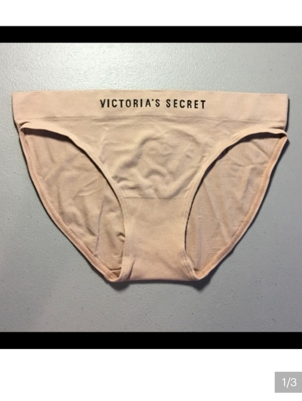 14 Victoria's Secret Seamless Bikini Panty - Wine-Nude. - Picture 2 of 2